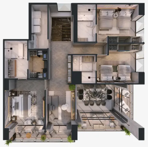 Plano de Penthouse — Planta Alta
