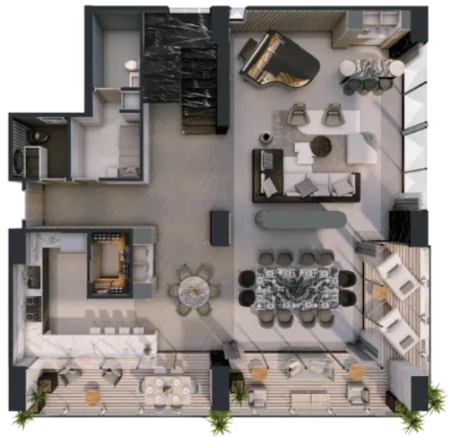 Plano de Penthouse — Planta Baja